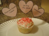 Valentine's Day Crafts- Valentine Jesus Sweetheart candy Cupcakes